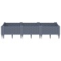 Planter with gray PP pegs 125x40x28.5 cm by vidaXL, Pots and planters - Ref: Foro24-368014, Price: 37,69 €, Discount: %