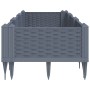 Planter with gray PP pegs 125x40x28.5 cm by vidaXL, Pots and planters - Ref: Foro24-368014, Price: 37,69 €, Discount: %