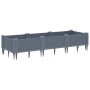 Planter with gray PP pegs 125x40x28.5 cm by vidaXL, Pots and planters - Ref: Foro24-368014, Price: 37,69 €, Discount: %