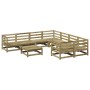 Gartensofa-Set 9-teilig aus imprägniertem Kiefernholz von vidaXL, Gartensets - Ref: Foro24-3299369, Preis: 504,92 €, Rabatt: %