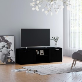 Black plywood TV cabinet 120x34x37 cm by vidaXL, TV Furniture - Ref: Foro24-801162, Price: 77,90 €, Discount: %