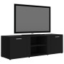 Black plywood TV cabinet 120x34x37 cm by vidaXL, TV Furniture - Ref: Foro24-801162, Price: 77,90 €, Discount: %