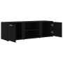 Black plywood TV cabinet 120x34x37 cm by vidaXL, TV Furniture - Ref: Foro24-801162, Price: 77,90 €, Discount: %