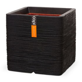 Capi Nature Rib square pot black 50x50 cm by Capi, Pots and planters - Ref: Foro24-429055, Price: 154,92 €, Discount: %