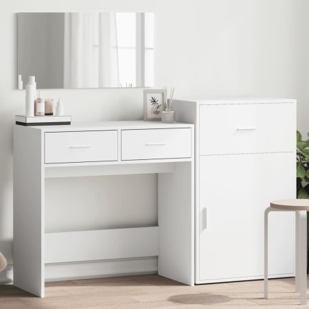 White Engineered Wood 3-Piece Vanity Set by vidaXL, Bedroom furniture sets - Ref: Foro24-3276518, Price: 155,70 €, Discount: %