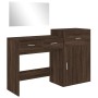 Oak Brown Engineered Wood 3-Piece Vanity Set by vidaXL, Bedroom furniture sets - Ref: Foro24-3276524, Price: 173,99 €, Discou...