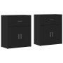 Engineered wood sideboard 2 pcs black 60x31x70 cm by vidaXL, Sideboards - Ref: Foro24-3276547, Price: 132,74 €, Discount: %