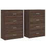 Aparadores 2 uds madera de ingeniería marrón roble 60x31x84 cm de vidaXL, Aparadores - Ref: Foro24-3276587, Precio: 170,20 €,...