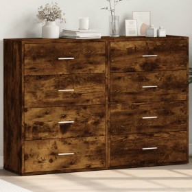 Sideboards 2 pcs engineered wood smoked oak 60x31x84 cm by vidaXL, Sideboards - Ref: Foro24-3276585, Price: 163,99 €, Discoun...