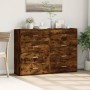 Sideboards 2 pcs engineered wood smoked oak 60x31x84 cm by vidaXL, Sideboards - Ref: Foro24-3276585, Price: 168,98 €, Discoun...