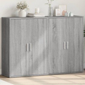 Sideboards 2 pcs Sonoma gray engineered wood 60x31x84 cm by vidaXL, Sideboards - Ref: Foro24-3276572, Price: 155,46 €, Discou...