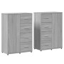 Sideboards 2 pcs Sonoma gray engineered wood 60x31x84 cm by vidaXL, Sideboards - Ref: Foro24-3276593, Price: 203,38 €, Discou...