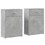 Aparadores 2 uds madera de ingeniería gris hormigón 60x30x84 cm de vidaXL, Aparadores - Ref: Foro24-3276598, Precio: 144,55 €...