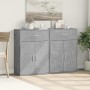 Aparadores 2 uds madera de ingeniería gris hormigón 60x30x84 cm de vidaXL, Aparadores - Ref: Foro24-3276598, Precio: 144,55 €...