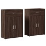 Aparadores 2 uds madera de ingeniería marrón roble 60x30x84 cm de vidaXL, Aparadores - Ref: Foro24-3276601, Precio: 142,99 €,...