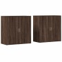 Aparadores 2 uds madera de ingeniería marrón roble 79x38x80 cm de vidaXL, Aparadores - Ref: Foro24-3276608, Precio: 167,72 €,...