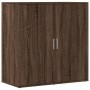 Aparadores 2 uds madera de ingeniería marrón roble 79x38x80 cm de vidaXL, Aparadores - Ref: Foro24-3276608, Precio: 167,72 €,...