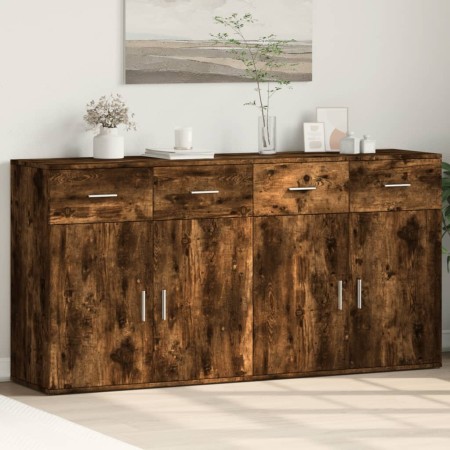 Sideboards 2 pcs engineered wood smoked oak 79x38x80 cm by vidaXL, Sideboards - Ref: Foro24-3276620, Price: 186,10 €, Discoun...