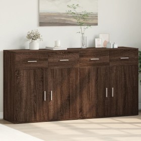 Sideboards 2 pcs oak brown engineered wood 79x38x80 cm by vidaXL, Sideboards - Ref: Foro24-3276622, Price: 191,81 €, Discount: %