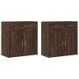 Aparadores 2 uds madera de ingeniería marrón roble 79x38x80 cm de vidaXL, Aparadores - Ref: Foro24-3276622, Precio: 198,28 €,...