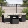 6-teilige Gartensofagarnitur und schwarze synthetische Rattankissen von vidaXL, Gartensets - Ref: Foro24-3266566, Preis: 468,...