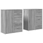 Aparador de madera de ingeniería 2 uds gris Sonoma 60x31x70 cm de vidaXL, Aparadores - Ref: Foro24-3276558, Precio: 155,13 €,...