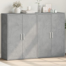 Aparadores 2 uds madera de ingeniería gris hormigón 60x31x84 cm de vidaXL, Aparadores - Ref: Foro24-3276570, Precio: 138,40 €...