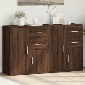 Sideboard aus Holzwerkstoff, 2 Stück, Eiche braun, 60 x 31 x 70 cm von vidaXL, Sideboards - Ref: Foro24-3276566, Preis: 147,9...