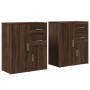 Aparador de madera de ingeniería 2 uds marrón roble 60x31x70 cm de vidaXL, Aparadores - Ref: Foro24-3276566, Precio: 147,39 €...