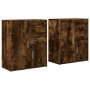 Aparador de madera de ingeniería 2 uds roble ahumado 60x31x70cm de vidaXL, Aparadores - Ref: Foro24-3276564, Precio: 143,98 €...