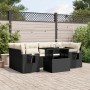 7-teiliges Gartensofa-Set mit schwarzen synthetischen Rattankissen von vidaXL, Gartensets - Ref: Foro24-3267756, Preis: 542,7...