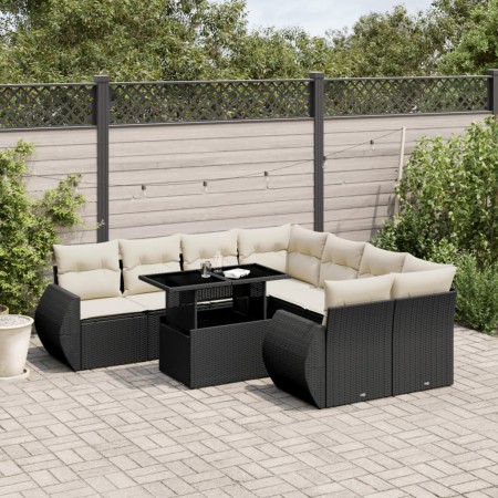 8-piece garden sofa set and black synthetic rattan cushions by vidaXL, Garden sets - Ref: Foro24-3268426, Price: 638,05 €, Di...