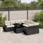 8-teiliges Gartensofa-Set und schwarze synthetische Rattankissen von vidaXL, Gartensets - Ref: Foro24-3268426, Preis: 638,05 ...