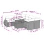 8-teiliges Gartensofa-Set und schwarze synthetische Rattankissen von vidaXL, Gartensets - Ref: Foro24-3268426, Preis: 638,05 ...