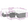 Gartensofa-Set 10-teilig mit schwarzen synthetischen Rattankissen von vidaXL, Gartensets - Ref: Foro24-3268755, Preis: 702,15...