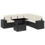 Set de sofás de jardín 7 pzas con cojines ratán sintético negro de vidaXL, Conjuntos de jardín - Ref: Foro24-3269186, Precio:...