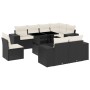 8-teiliges Gartensofa-Set und schwarze synthetische Rattankissen von vidaXL, Gartensets - Ref: Foro24-3269296, Preis: 738,72 ...