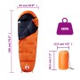 Saco de dormir tipo momia de camping para adultos 3 estaciones de vidaXL, Sacos de dormir - Ref: Foro24-94480, Precio: 28,08 ...