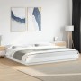 White engineered wood bed frame with LED 180x200 cm by vidaXL, Beds and slatted bases - Ref: Foro24-3281077, Price: 221,53 €,...