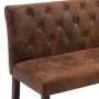 Artificial brown suede leather bench 120 cm by vidaXL, Benches for halls and storage - Ref: Foro24-288573, Price: 241,13 €, D...