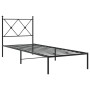 Estructura de cama con cabecero metal negro 80x200 cm de vidaXL, Camas y somieres - Ref: Foro24-376493, Precio: 70,12 €, Desc...