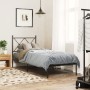 Bed frame with black metal headboard 80x200 cm by vidaXL, Beds and slatted bases - Ref: Foro24-376493, Price: 70,12 €, Discou...