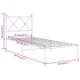 Estructura de cama con cabecero metal negro 80x200 cm de vidaXL, Camas y somieres - Ref: Foro24-376493, Precio: 70,12 €, Desc...