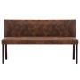 Brown artificial suede leather bench 148.5 cm by vidaXL, Benches for halls and storage - Ref: Foro24-288571, Price: 234,82 €,...