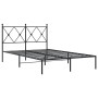 Bed frame with black metal headboard 120x200 cm by vidaXL, Beds and slatted bases - Ref: Foro24-376500, Price: 104,99 €, Disc...