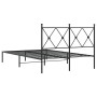 Bed frame with black metal headboard 120x200 cm by vidaXL, Beds and slatted bases - Ref: Foro24-376500, Price: 104,99 €, Disc...