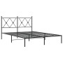 Bettgestell mit schwarzem Metallkopfteil 140x190 cm von vidaXL, Betten und Lattenroste - Ref: Foro24-376502, Preis: 108,04 €,...