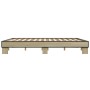 Estructura cama madera ingeniería metal roble Sonoma 200x200 cm de vidaXL, Camas y somieres - Ref: Foro24-3280218, Precio: 13...