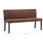 Brown artificial suede leather bench 148.5 cm by vidaXL, Benches for halls and storage - Ref: Foro24-288571, Price: 234,82 €,...