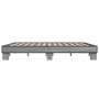 Estructura cama madera ingeniería metal gris Sonoma 160x200 cm de vidaXL, Camas y somieres - Ref: Foro24-3280230, Precio: 136...